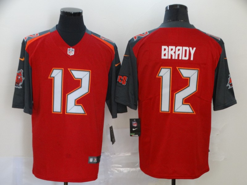 Men Tampa Bay Buccaneers #12 Tom Brady Red Nike Limited Vapor Untouchable NFL Jerseys
